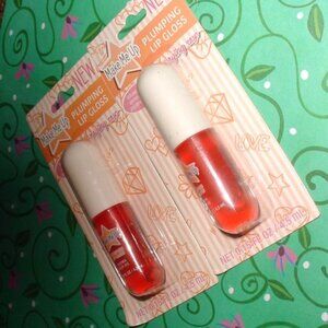 MAKE ME UP NIB Plumping Lip Gloss RAGING ROSE X2